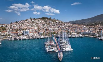 Poros Port and motor yacht charters berthed