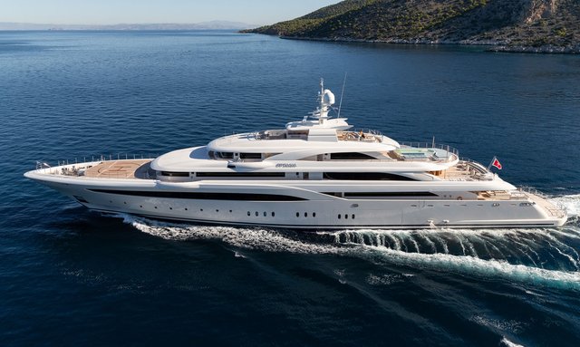 Exclusive fill the gap discount: Join 85m superyacht rental O'PTASIA on an indulgent two-week Greece yacht charter